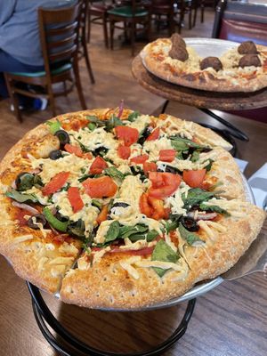 Vegan Veggie Pizza at Upper Crust Pizza in Chamberlain