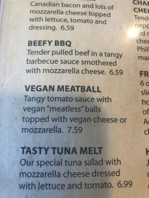 Vegan Meatball description  at Upper Crust Pizza in Chamberlain