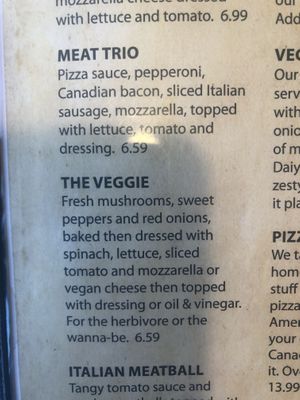 The Veggie Description  at Upper Crust Pizza in Chamberlain