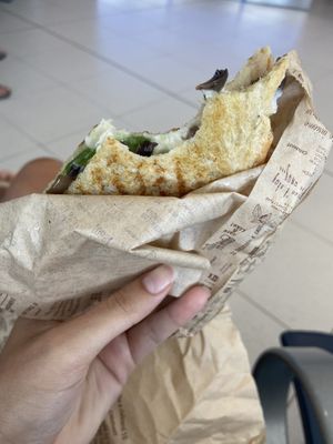 Toast with avocado and mushrooms  at Capatoast in Bari