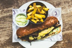 100% Vegan Philly Cheese Steaks by Jake's Vegan Steaks at Honeymoon in East London