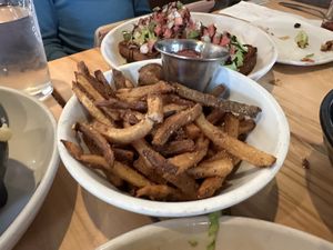 Excellent fries!  at Ranch Camp in Stowe
