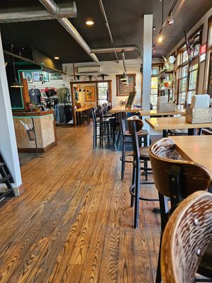 Bar and indoor sitting at Ranch Camp in Stowe