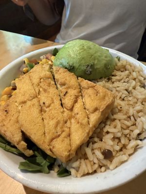 Tofu and avocado   at Ranch Camp in Stowe