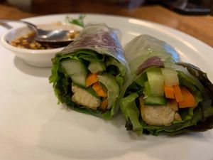 Tempeh spring rolls at BoBoKo in Harrisonburg