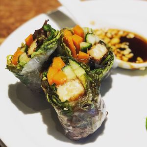 Tempeh summer rolls at BoBoKo in Harrisonburg