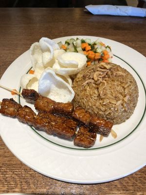 Tempeh skewers  at BoBoKo in Harrisonburg