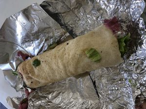 Beet and Hummus Falafel  at The Mediterranean Chickpea in Tampa