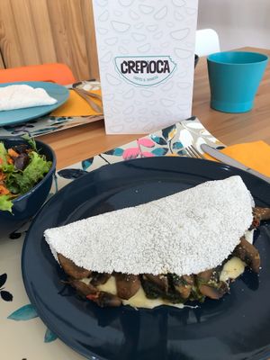 Mushroom (optional cheese) at Crepioca in Coimbra