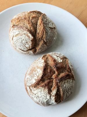 potato buns (with cocoa) #Veganuary at Nah am Wasser - Neukölln in Berlin