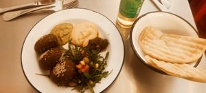 Vegan Taameya plate at Koshary Lux in Berlin