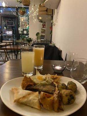 My choices from the buffet. The plate is bigger than it looks.  at La Table à l'Envers in Marseille