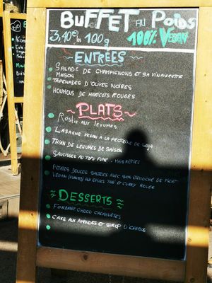 Menu at La Table à l'Envers in Marseille