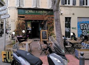 Terrace at La Table à l'Envers in Marseille