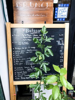 Menu at La Table à l'Envers in Marseille