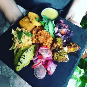 Assortiment des plats du jour at La Table à l'Envers in Marseille