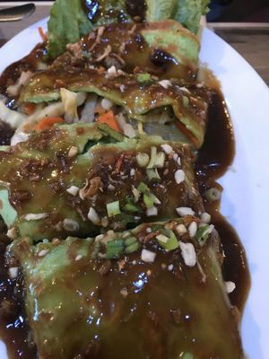 Lumpia roll at Kulinarya in Vancouver