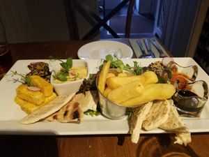 Vegan dinner for two (noted that it could be done gf)  at The Greyhound Inn in Corfe Castle