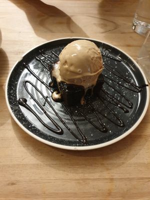 Vegan brownie at The Riverside in Dunblane