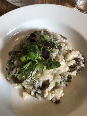 Vegan mushroom risotto  at The Riverside in Dunblane