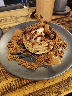 Kinder Bueno pancakes at Hampton & Vouis in Manchester