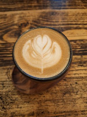 Oat Latte with Buxton Coffee Roasters at Hampton & Vouis in Manchester