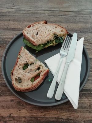 Avocado sandwich at Hampton & Vouis in Manchester