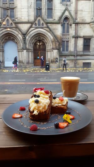 Toasted banana and walnut bread at Hampton & Vouis in Manchester