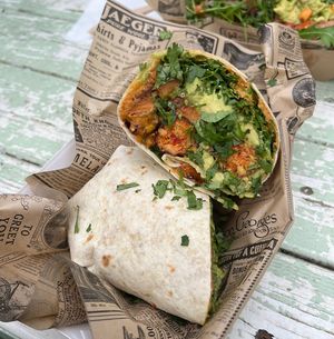 Vegan hummus wrap   at Cool Cats in Chamonix-mont-blanc