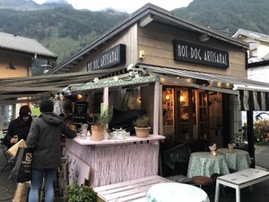 Outside the shack - very cosy! at Cool Cats in Chamonix-mont-blanc
