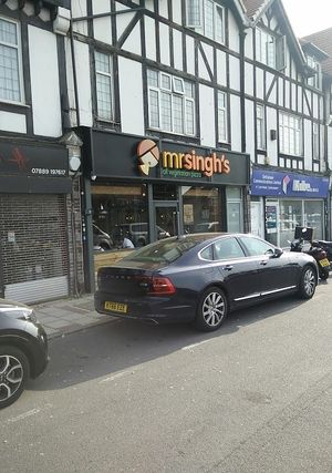 Shop front at Mr Singh's in West London