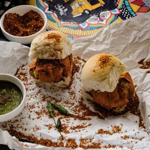 Vegan Vada pav at Masala Dosa Street Kitchen - MDSK in Phnom Penh