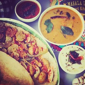 Button Mushroom Szechuan Dosa at Masala Dosa Street Kitchen - MDSK in Phnom Penh