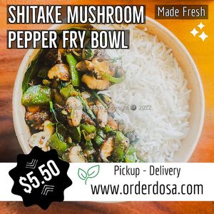 Shitake Pepper Fry at Masala Dosa Street Kitchen - MDSK in Phnom Penh