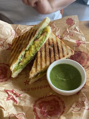 Basically a spicy mash potato sandwich  at Masala Dosa Street Kitchen - MDSK in Phnom Penh