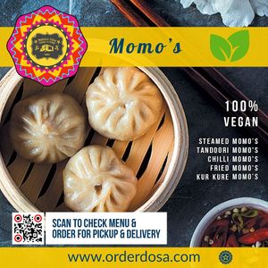 Vegan Momo's at Masala Dosa Street Kitchen - MDSK in Phnom Penh