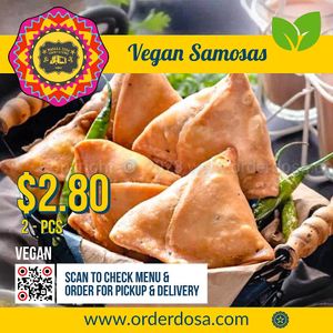 Best Vegan Samosa's at Masala Dosa Street Kitchen - MDSK in Phnom Penh