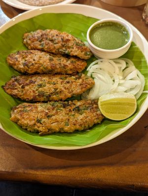 Vegan meat kakori kebabs at Masala Dosa Street Kitchen - MDSK in Phnom Penh