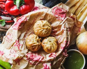 Vegan Fried MOMO's (Dumplings) at Masala Dosa Street Kitchen - MDSK in Phnom Penh