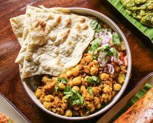 Channa Masala Naan Bowl at Masala Dosa Street Kitchen - MDSK in Phnom Penh