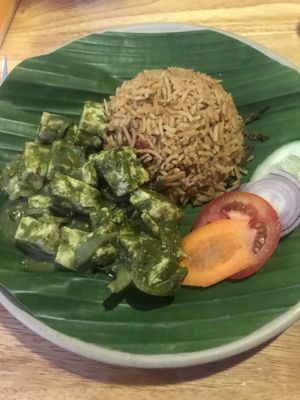 “Paneer” tofu and biriyani rice (lunch special) at Masala Dosa Street Kitchen - MDSK in Phnom Penh
