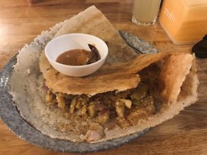 Eggplants dosa at Masala Dosa Street Kitchen - MDSK in Phnom Penh
