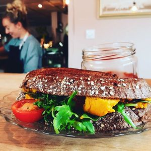 The veganlicious tosti! at Blondi Katwijk in Katwijk Aan Zee