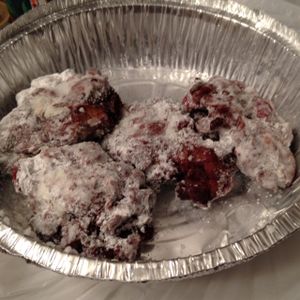 Chocolate Cranberry Beignets at The Belgian Cafe in Philadelphia