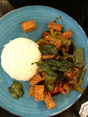 Fried Tofu with basil   at Thai Cottage in San Francisco