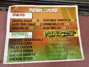 Ask for the Indian Menu! at Raj's Funnel Cakes in Gatlinburg