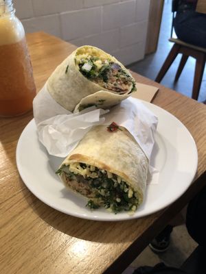 Bliss wrap at Pilgrims Vegetarian Cafe in Corrimal