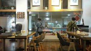 Indoors at Qīng Lián SùShí in Dunhuang