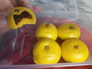 take-away food for my train trip at Qīng Lián SùShí in Dunhuang