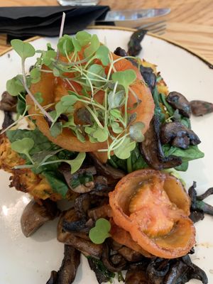 Society Cafe Vegan Stack - tastes as good as it looks! at Cafe Society in Queenstown